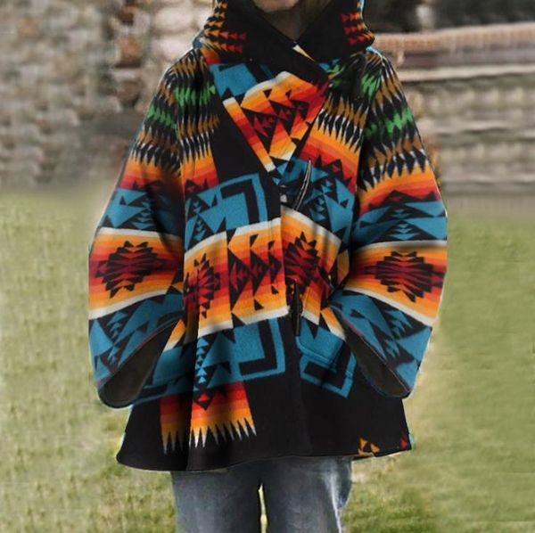 2021 winter warm womens wool blends cape coats oversized hooded horn button ladies coat fashion england warm outwear female, Black;brown
2021 winter warm womens wool blends cape coats oversized hooded horn button ladies coat fashion england warm outwear female, Black;brown