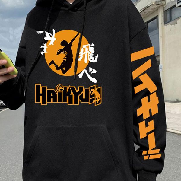 men's hoodies & sweatshirts men hoodie anime haikyuu karasuno high graphic streetwear casual long sleeve sweatshirt pullover, Black
men's hoodies & sweatshirts men hoodie anime haikyuu karasuno high graphic streetwear casual long sleeve sweatshirt pullover, Black