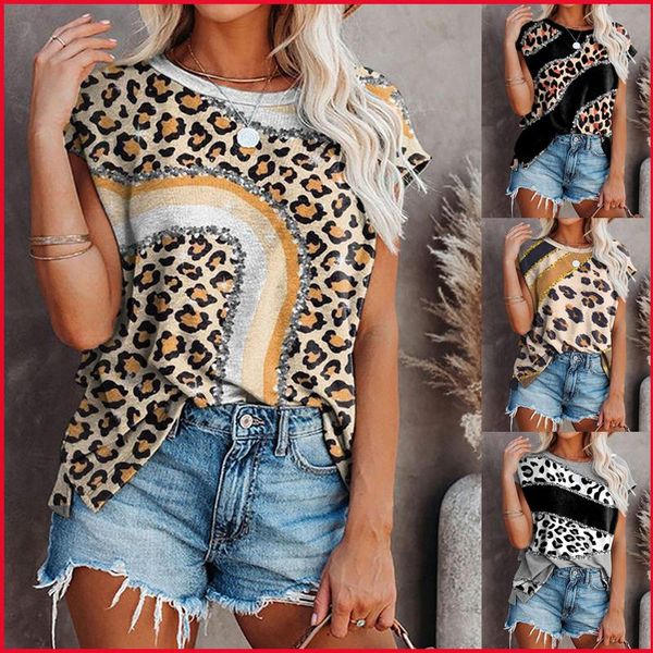 women casual leopard print patchwork tunic tshirt summer o-neck short sleeve female camisetas mujer clothes tee shirts women's t-shirt, White
women casual leopard print patchwork tunic tshirt summer o-neck short sleeve female camisetas mujer clothes tee shirts women's t-shirt, White