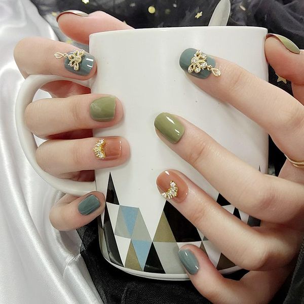 false nails fake cute girl candy color diamond short nail stickers finished 24 pieces with glue fa, Red;gold
false nails fake cute girl candy color diamond short nail stickers finished 24 pieces with glue fa, Red;gold
