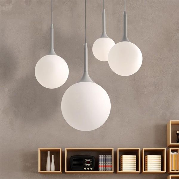 pendant lamps modern round acrylic single head light bedroom bedside dining room bar home lamp clothing store coffee shop