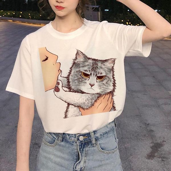 cute cat and women fashion men t shirts cartoon loose harajuku tee casual short sleeve funny punk female, White;black
cute cat and women fashion men t shirts cartoon loose harajuku tee casual short sleeve funny punk female, White;black