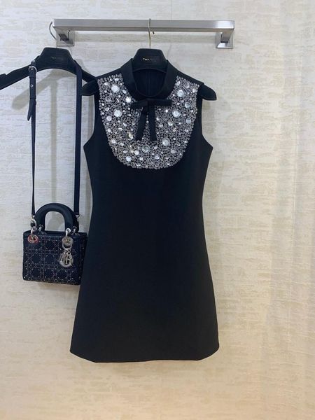 casual dresses ladies fashion 2021 sleeveless stand collar nail diamond bow vest dress 0115, Black;gray
casual dresses ladies fashion 2021 sleeveless stand collar nail diamond bow vest dress 0115, Black;gray