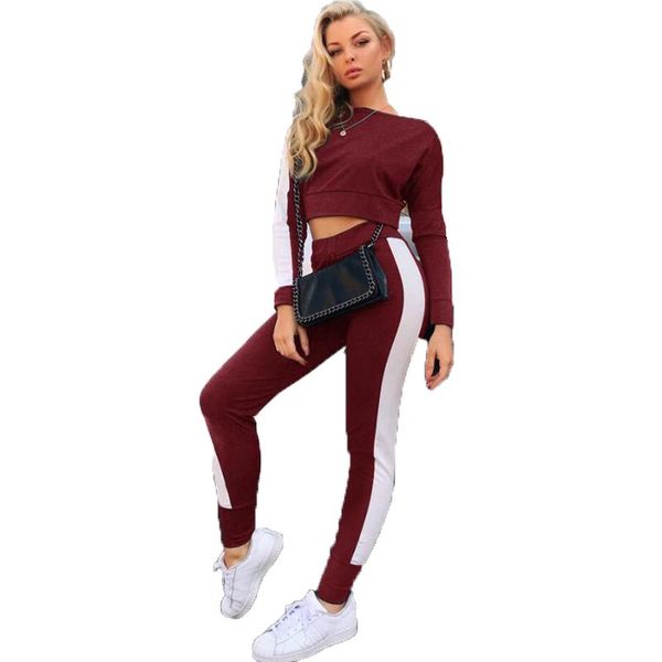 women's two piece pants sweat suits women striped patchwork long sleeve o-neck crop and tracksuit 2 sets womens outfits streetwear, White
women's two piece pants sweat suits women striped patchwork long sleeve o-neck crop and tracksuit 2 sets womens outfits streetwear, White