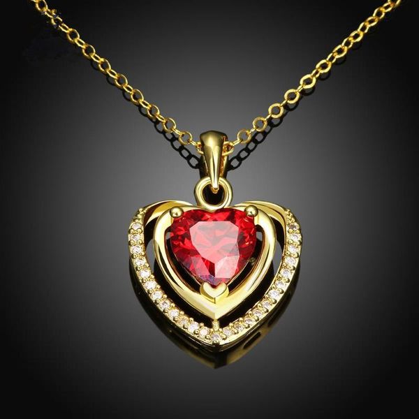 pendant necklaces heart shaped pendants chain yellow gold filled womens necklace with red stone, Silver
pendant necklaces heart shaped pendants chain yellow gold filled womens necklace with red stone, Silver