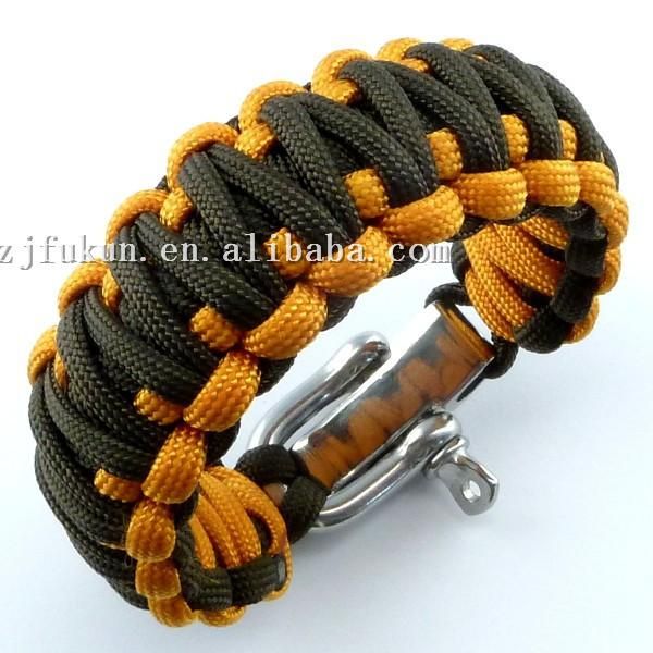 tennis adjustable zinc alloy shackle handmade weaving 550 survival paracord bracelet, Golden;silver
tennis adjustable zinc alloy shackle handmade weaving 550 survival paracord bracelet, Golden;silver