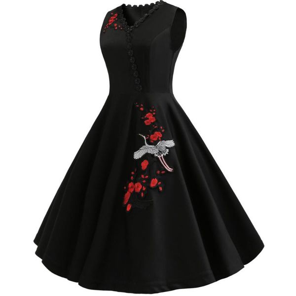 casual dresses plus size women elegant embroidered summer 2021 robes vintage rockabilly swing retro party black dress vestidos 3xl 4xl, Black;gray
casual dresses plus size women elegant embroidered summer 2021 robes vintage rockabilly swing retro party black dress vestidos 3xl 4xl, Black;gray