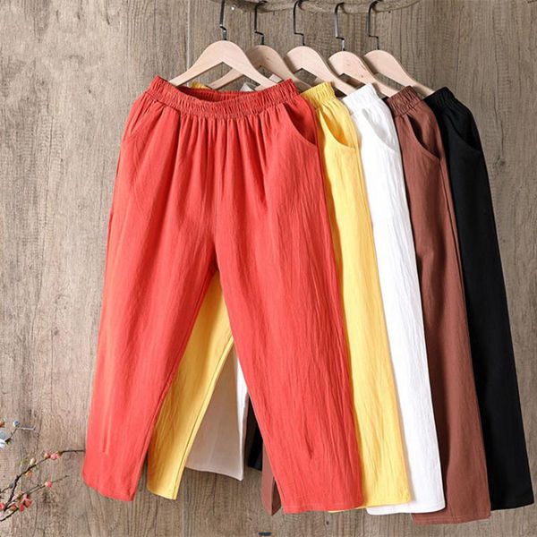 solid color literary retro summer thin high waist trousers loose harlan cotton elastic waist linen women's pants, Black;white
solid color literary retro summer thin high waist trousers loose harlan cotton elastic waist linen women's pants, Black;white