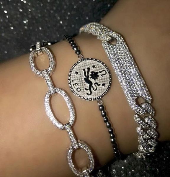 link, chain 17cm silver color micro pave clear cz 10mm miami cuban link with bar charm hip hop bling women bracelet, Black
link, chain 17cm silver color micro pave clear cz 10mm miami cuban link with bar charm hip hop bling women bracelet, Black