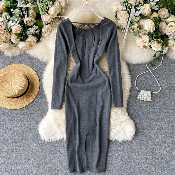 casual dresses yuoomuoo backless bandage split bodycon dress women ins fashion brief long sleeve skinny black party ladies, Black;gray
casual dresses yuoomuoo backless bandage split bodycon dress women ins fashion brief long sleeve skinny black party ladies, Black;gray