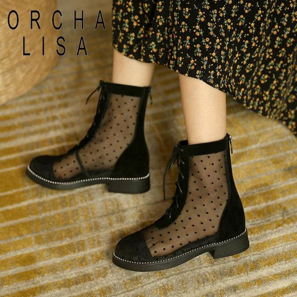 boots orcha lisa 2021 women ankle round toe 3.5cm flat genuine leather mesh dots lace-up big size 34-40 casual b2468, Black
boots orcha lisa 2021 women ankle round toe 3.5cm flat genuine leather mesh dots lace-up big size 34-40 casual b2468, Black