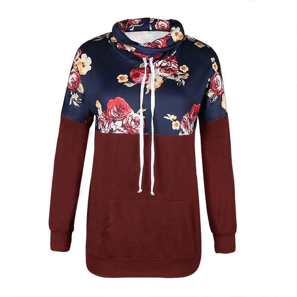 women's hoodies & sweatshirts floral print turtleneck women sweatshirt long sleeve hooded sudadera mujer tumblr harajuku sj1198z, Black
women's hoodies & sweatshirts floral print turtleneck women sweatshirt long sleeve hooded sudadera mujer tumblr harajuku sj1198z, Black