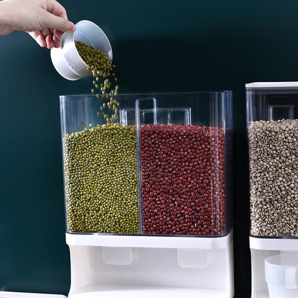 1000/1500/3000 ml cereal dispenser plastic clear wall mounted divided rice dry container storage organizer for home kitchen bottles & j jars
1000/1500/3000 ml cereal dispenser plastic clear wall mounted divided rice dry container storage organizer for home kitchen bottles & j jars