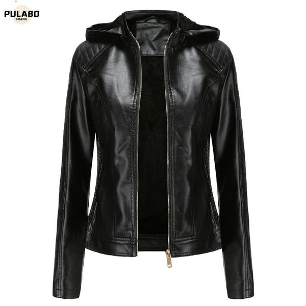 women's leather & faux 2021 winter warm women short coat biker jacket parka zipper overcoat outwear hooded, Black
women's leather & faux 2021 winter warm women short coat biker jacket parka zipper overcoat outwear hooded, Black