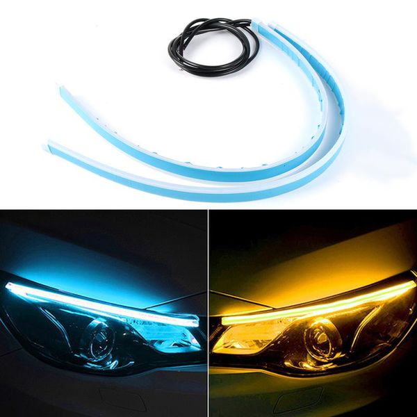 flexible car led light strip dual color 30/45/60cm drl auto headlight surface tube lamp daytime turn signal lights emergency
flexible car led light strip dual color 30/45/60cm drl auto headlight surface tube lamp daytime turn signal lights emergency