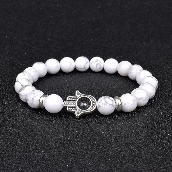 beaded, strands white turquoises hand of fatima bracelets for women fashion nature stone amulet & bangles men khamsah prayer jewelry, Black
beaded, strands white turquoises hand of fatima bracelets for women fashion nature stone amulet & bangles men khamsah prayer jewelry, Black