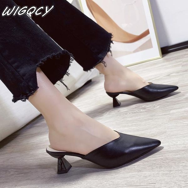 dress shoes 2021 fashion female high heels pointed toe sandals with wear skirt women high-heeled slippers semi-slippers, Black
dress shoes 2021 fashion female high heels pointed toe sandals with wear skirt women high-heeled slippers semi-slippers, Black