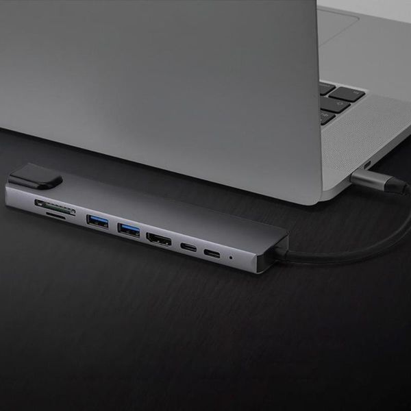 hubs 8-in-1 type-c to pd charging micro-sd/tf card port hub converter adapter
hubs 8-in-1 type-c to pd charging micro-sd/tf card port hub converter adapter
