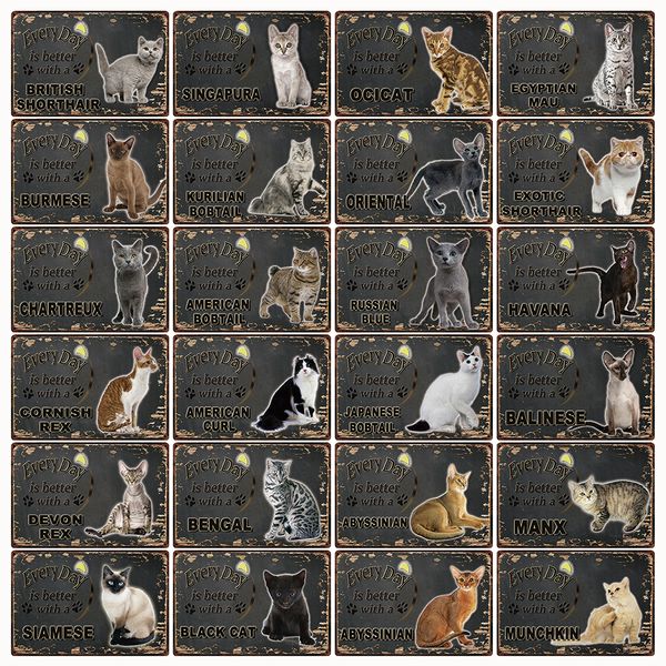 pets every day is better with a cat metal sign tin poster home decor bar wall art painting 20*30 cm size dy100
pets every day is better with a cat metal sign tin poster home decor bar wall art painting 20*30 cm size dy100