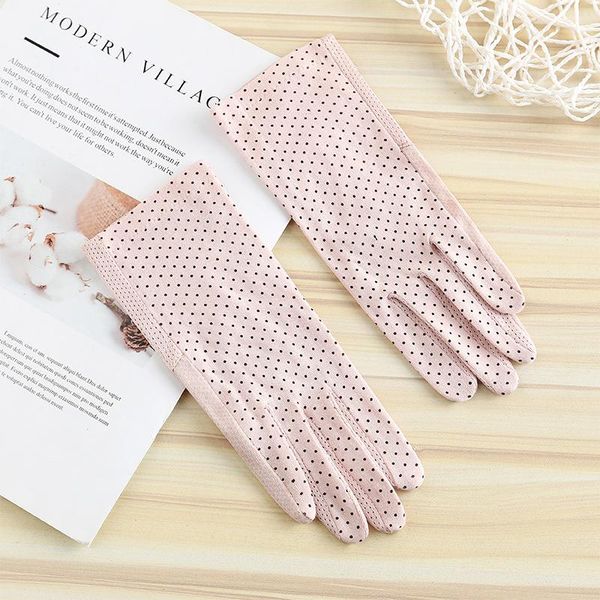 five fingers gloves summer sunscreen touch screen women uv protection thin breathable soft female dot print driving silk, Blue;gray
five fingers gloves summer sunscreen touch screen women uv protection thin breathable soft female dot print driving silk, Blue;gray