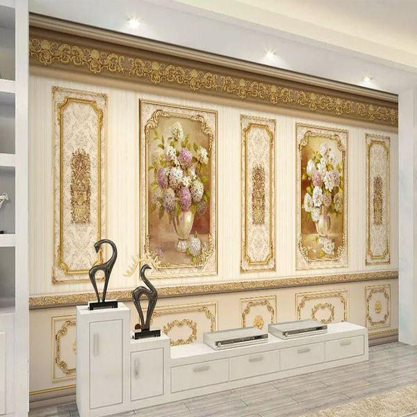 custom european luxury garden flower gold 3d wall cloth living room sofa tv background decorative mural wallpaper painting wallpapers
custom european luxury garden flower gold 3d wall cloth living room sofa tv background decorative mural wallpaper painting wallpapers