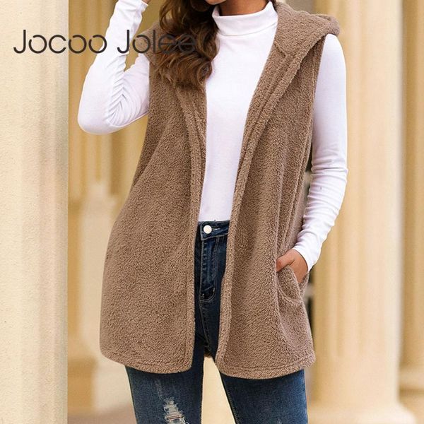 women's vests jocoo jolee elegant plush sleeveless jackets casual solid hooded waistcoat women autumn loose vest coat vintage fleece ca, Black;white
women's vests jocoo jolee elegant plush sleeveless jackets casual solid hooded waistcoat women autumn loose vest coat vintage fleece ca, Black;white