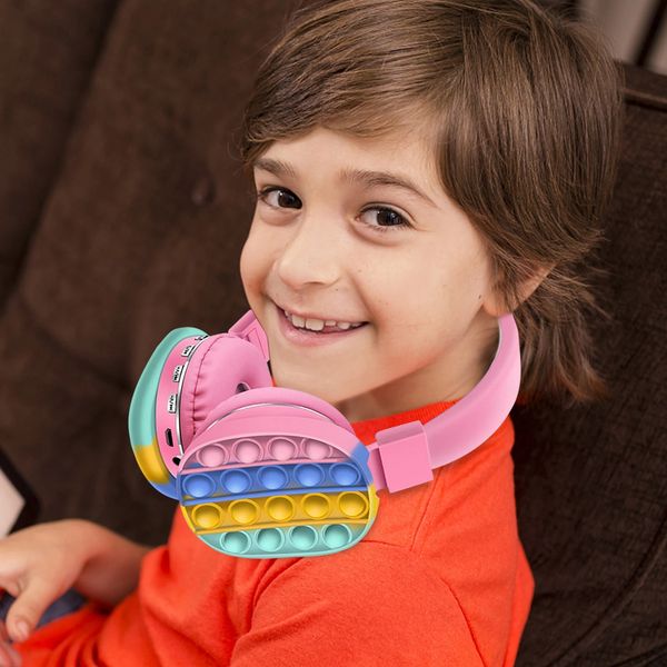 new decompression goston stereo headset head-mounted rainbow bluetooth headset large simpl bubble fidget sensory toys for kid
new decompression goston stereo headset head-mounted rainbow bluetooth headset large simpl bubble fidget sensory toys for kid