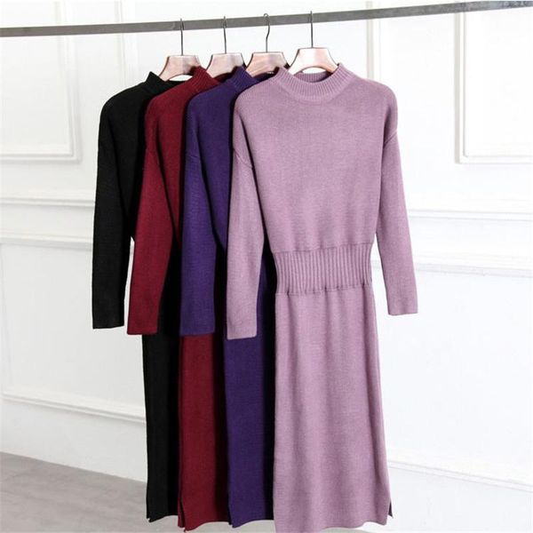 casual dresses women sweater dress autumn winter elegant warm knitted ladies high waist slim long sleeve knit vestidos 1516, Black;gray
casual dresses women sweater dress autumn winter elegant warm knitted ladies high waist slim long sleeve knit vestidos 1516, Black;gray