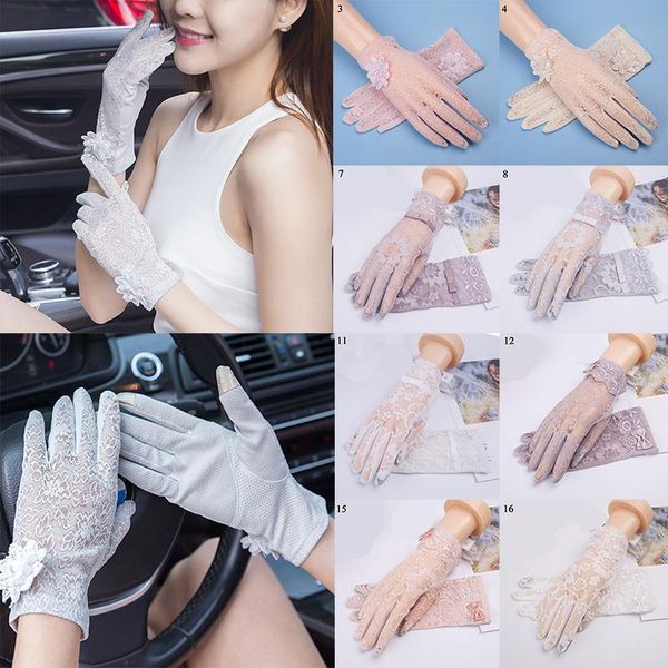 five fingers gloves touch screen driving lace floral bow summer no-slip fabric sun protection elegant lady breathable soft 1 pairs, Blue;gray
five fingers gloves touch screen driving lace floral bow summer no-slip fabric sun protection elegant lady breathable soft 1 pairs, Blue;gray