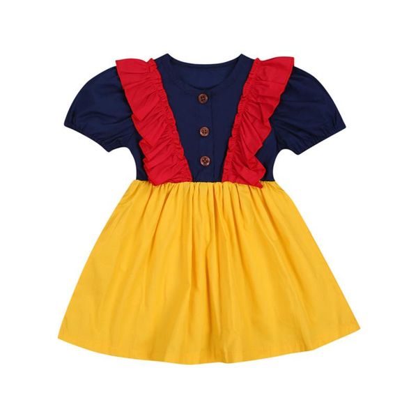 infant color block dress, baby girl short sleeve round neck ruffle single-breasted one-piece clothing sets, White
infant color block dress, baby girl short sleeve round neck ruffle single-breasted one-piece clothing sets, White