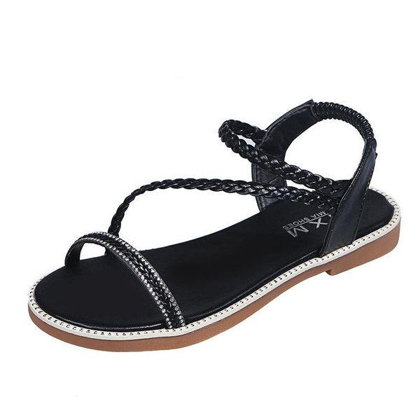 summer women's sandals 2021 fashion all-match rhinestone decoration elegant open-toed casual outdoor, Black
summer women's sandals 2021 fashion all-match rhinestone decoration elegant open-toed casual outdoor, Black