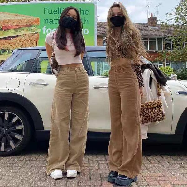 women's pants & capris retro corduroy casual harajuku super large brown wide leg street jogging straight high waist, Black;white
women's pants & capris retro corduroy casual harajuku super large brown wide leg street jogging straight high waist, Black;white