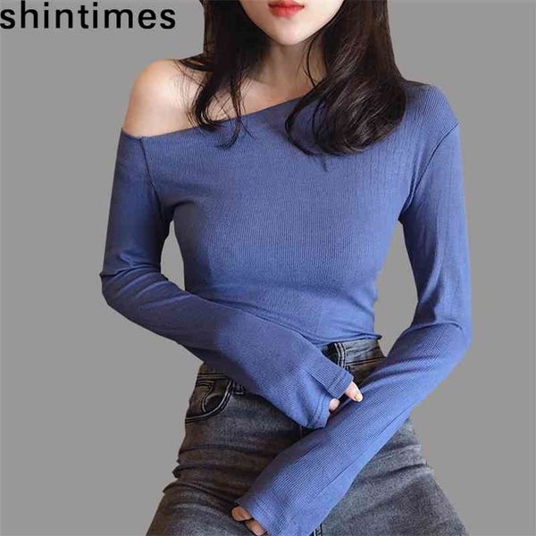 shintimes off the shoulder for women t shirt long sleeve womens clothing t-shirt female korean style tee shirt femme 210324, White
shintimes off the shoulder for women t shirt long sleeve womens clothing t-shirt female korean style tee shirt femme 210324, White