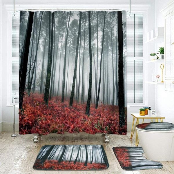 bath accessory set mystic forest shower curtain sets with non-slip rugs toilet lid cover and mat trees red leaves curtains with12 hooks
bath accessory set mystic forest shower curtain sets with non-slip rugs toilet lid cover and mat trees red leaves curtains with12 hooks
