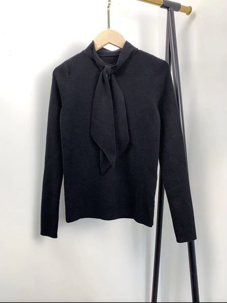 sweater 2021 women's autumn and winter clothes bottoming shirt ribbon jewelry knit 8bkw, White;black
sweater 2021 women's autumn and winter clothes bottoming shirt ribbon jewelry knit 8bkw, White;black