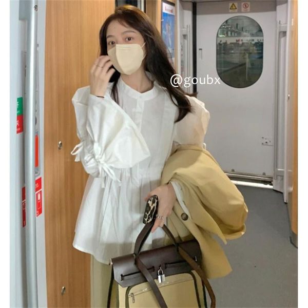 women's blouses & shirts korean style casual graceful suit jacket 2021 autumn small high-grade fashion tailored top, White
women's blouses & shirts korean style casual graceful suit jacket 2021 autumn small high-grade fashion tailored top, White