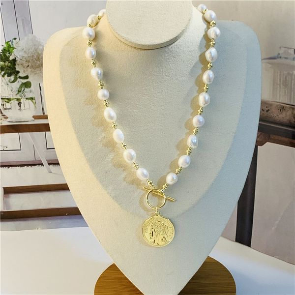 2021 coin 100% natural fresh water baroque pearl neckalce for women pendants toggle chain 43cm girl jewelry gift, Silver
2021 coin 100% natural fresh water baroque pearl neckalce for women pendants toggle chain 43cm girl jewelry gift, Silver