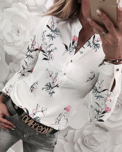 hirigin 2021 women shirt floral v-neck long-sleeved printed autumn spring female casual blouse women's blouses & shirts, White
hirigin 2021 women shirt floral v-neck long-sleeved printed autumn spring female casual blouse women's blouses & shirts, White