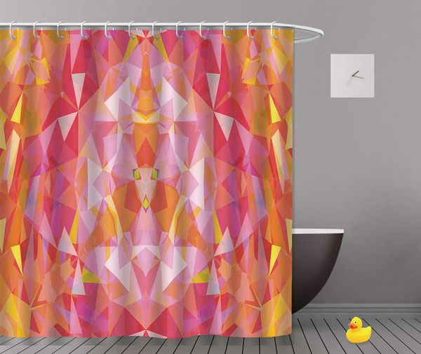 bathroom polyester fabric shower curtain with hooks, geometric design, mosaic of a vector kaleidoscope, decorative bathroom
bathroom polyester fabric shower curtain with hooks, geometric design, mosaic of a vector kaleidoscope, decorative bathroom