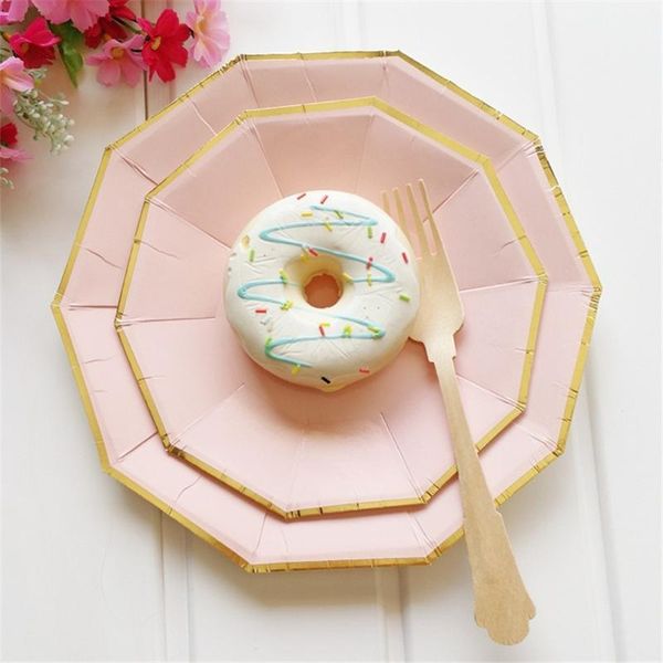 disposable dinnerware gold blocking pink solid color tableware plates cups party table supplies for dinner
disposable dinnerware gold blocking pink solid color tableware plates cups party table supplies for dinner