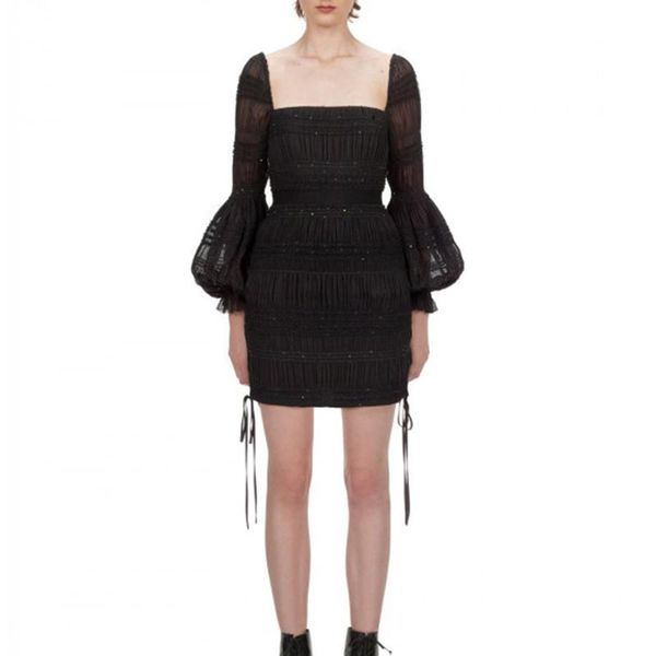 casual dresses self portrait 2021 autumn vintage lantern sleeve mini dress women elegant a-line slim party, Black;gray
casual dresses self portrait 2021 autumn vintage lantern sleeve mini dress women elegant a-line slim party, Black;gray