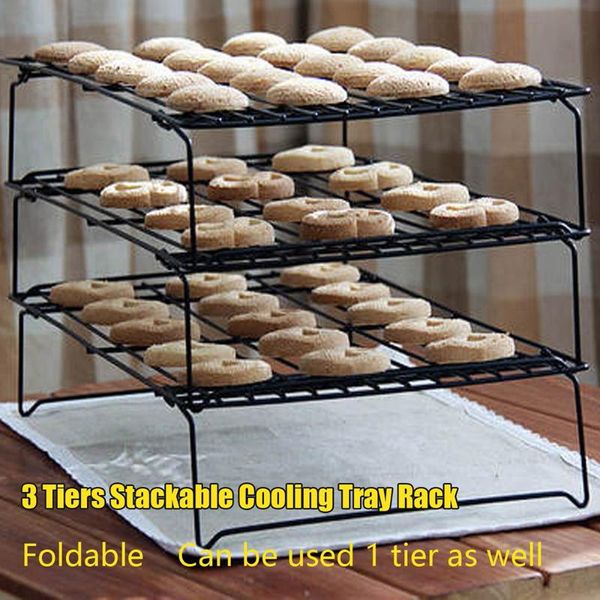 layers stackable cooling rack stainless steel non-stick biscuit cookie bread cake kitchen baking tray shelf storage & organization
layers stackable cooling rack stainless steel non-stick biscuit cookie bread cake kitchen baking tray shelf storage & organization