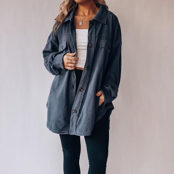 women's jackets women fleece jacket coats autumn casual solid color turn-down neck long sleeve single-breasted loose outerwear overcoat, Black;brown
women's jackets women fleece jacket coats autumn casual solid color turn-down neck long sleeve single-breasted loose outerwear overcoat, Black;brown