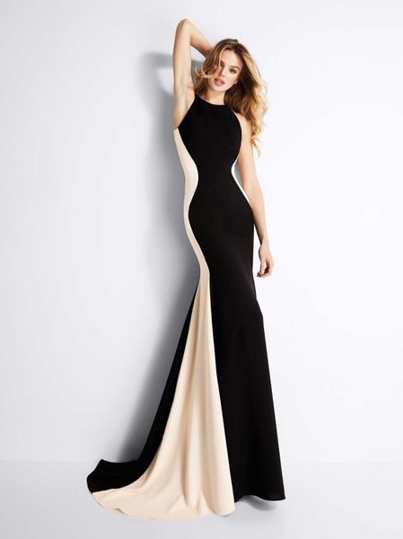 luxury party evening dress banquet dr's color matching slim annual evening drs, Black
luxury party evening dress banquet dr's color matching slim annual evening drs, Black