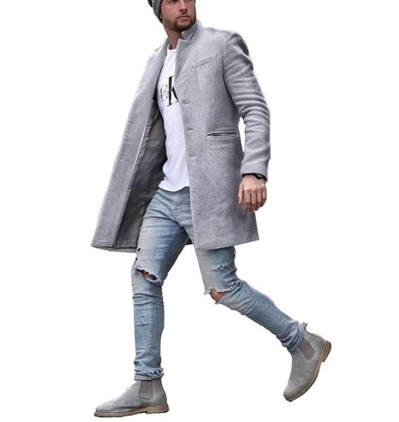men's wool & blends trench coat men autumn winter windbreaker mens trendy fashion woolen mid-length, Black
men's wool & blends trench coat men autumn winter windbreaker mens trendy fashion woolen mid-length, Black