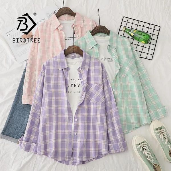 women's blouses & shirts autumn women vintage purple cotton plaid shirt full sleeve button up turn down collar blouse spring basic cas, White
women's blouses & shirts autumn women vintage purple cotton plaid shirt full sleeve button up turn down collar blouse spring basic cas, White