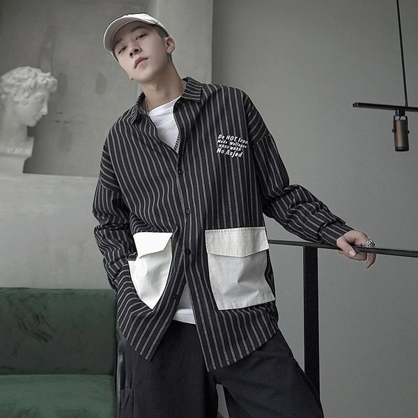men's casual shirts 2021 spring and autumn youth male korean version of the striped long-sleeved loose large size shirt gray / black, White;black
men's casual shirts 2021 spring and autumn youth male korean version of the striped long-sleeved loose large size shirt gray / black, White;black
