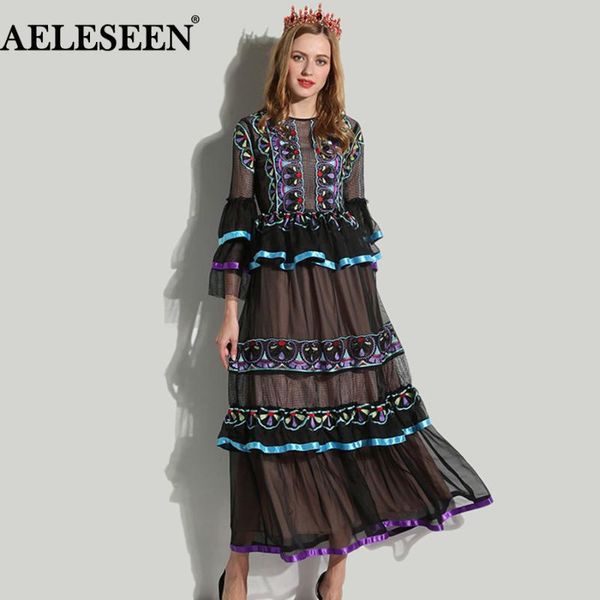 casual dresses vestidos ankle-length summer 2021 women hollow out luxury fashion flare sleeve black embroidery ethnic long dres, Black;gray
casual dresses vestidos ankle-length summer 2021 women hollow out luxury fashion flare sleeve black embroidery ethnic long dres, Black;gray
