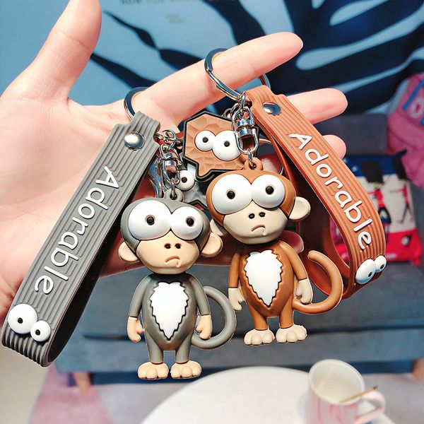 keyring keychain creative personality cartoon glue dropping playful monkey cute trend bag pendant, Silver
keyring keychain creative personality cartoon glue dropping playful monkey cute trend bag pendant, Silver