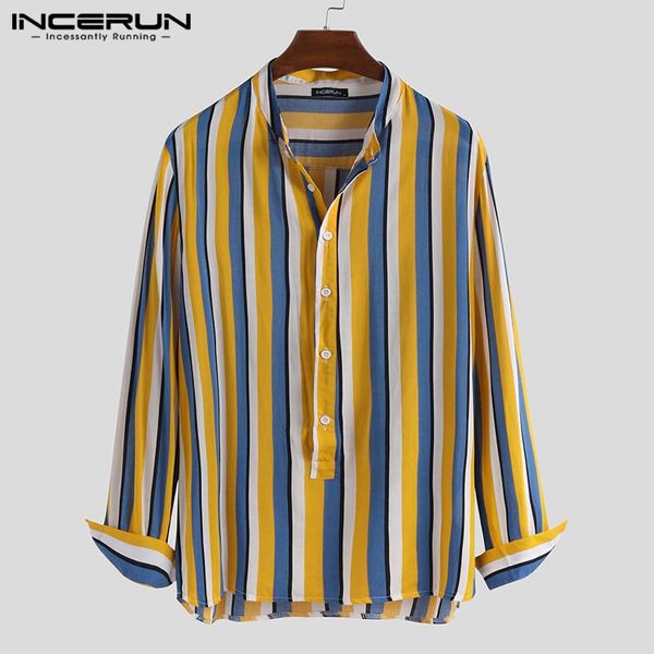 men striped shirts long sleeve stand collar fashion camisa buttons casual man loose blouse masculina men's, White;black
men striped shirts long sleeve stand collar fashion camisa buttons casual man loose blouse masculina men's, White;black